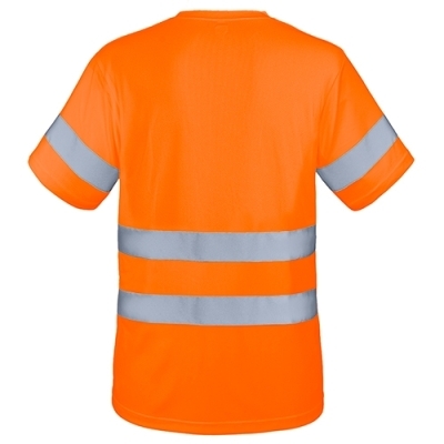 Camiseta de Poliéster en Color Naranja Flúor